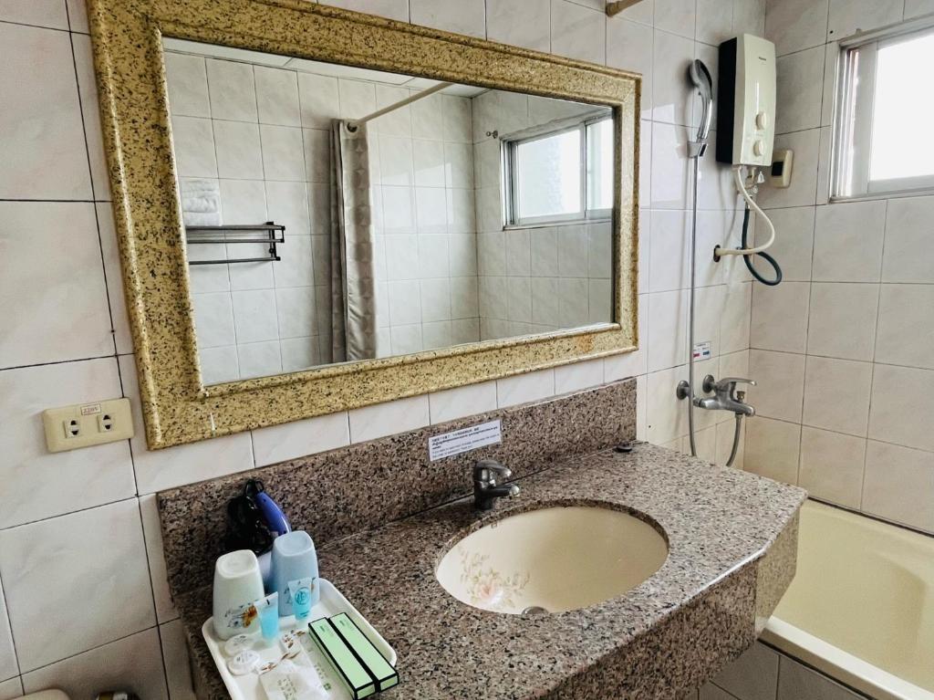 Koupelna v ubytování Chung Hsin Hotel 中信酒店