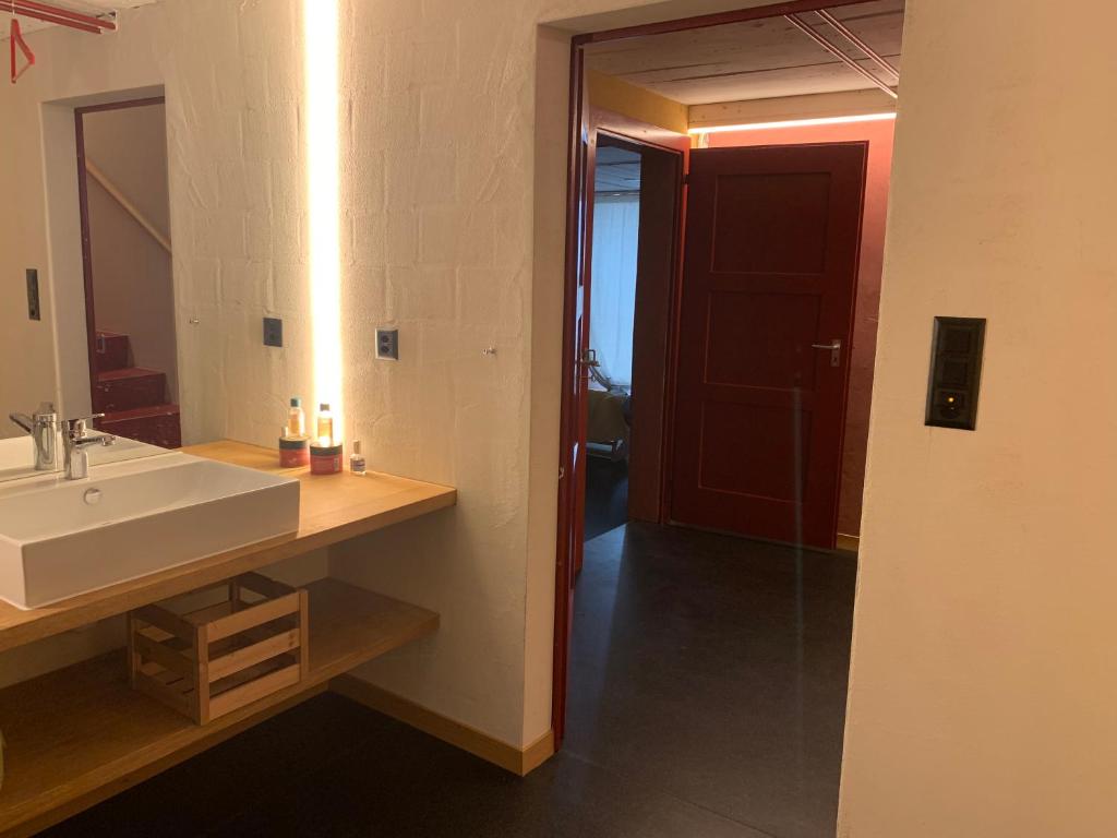Koupelna v ubytování Retreat Lodge Schürmatt -Leben wie SchweizerInnen
