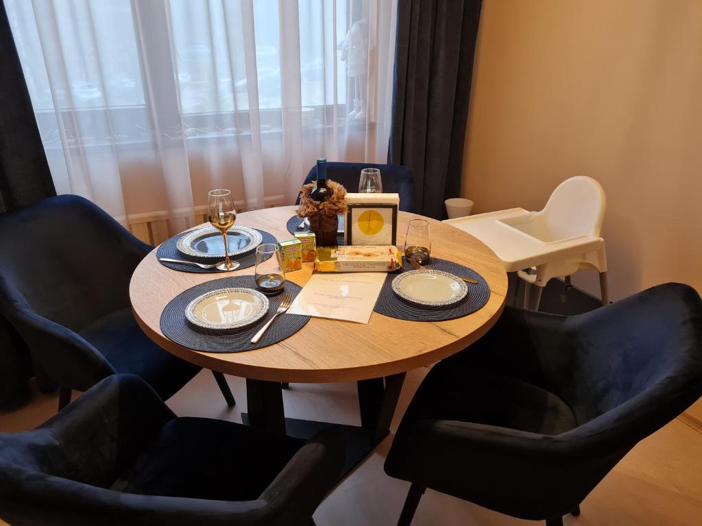 Posezení v ubytování Mountain Peak Apartment