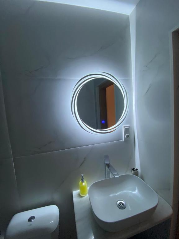 Koupelna v ubytování Guesthouse SHAMPRIANI