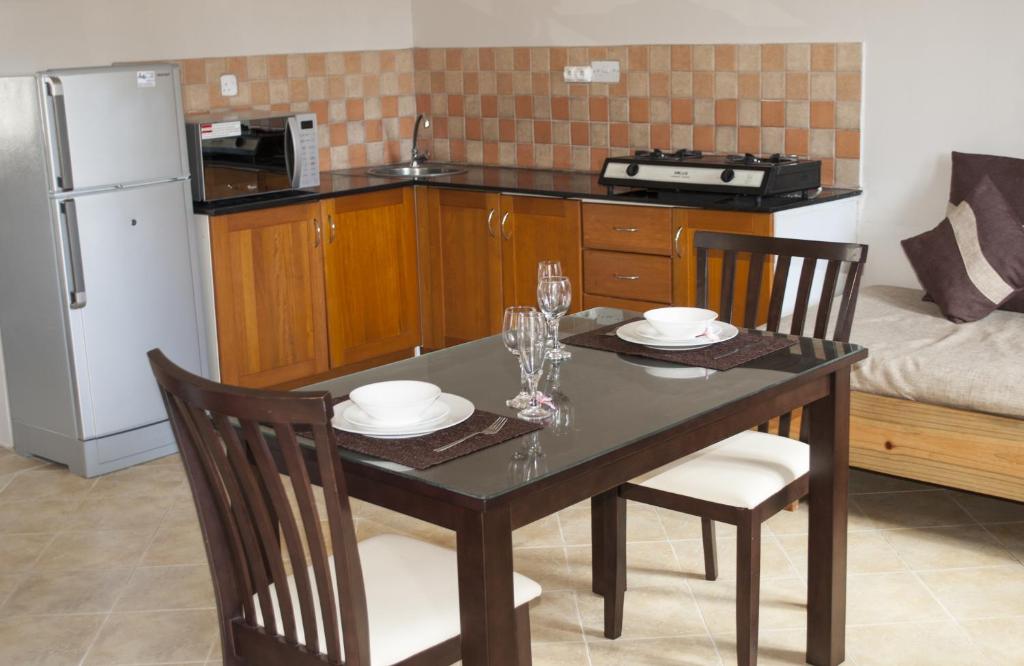Kuchyň nebo kuchyňský kout v ubytování Lharmonie Villa