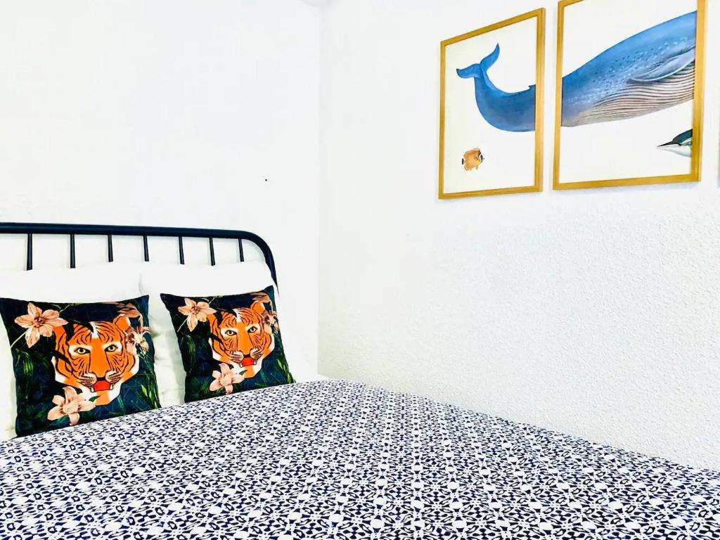 Posteľ alebo postele v izbe v ubytovaní Superbe 2 pièces - 4 couchages - Clim - Parking - Piscine résidence