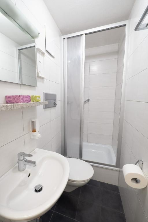 Koupelna v ubytování B&B Hotel Heimgartl
