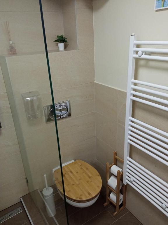 Koupelna v ubytování Palmy Apartmanhouse Maglód