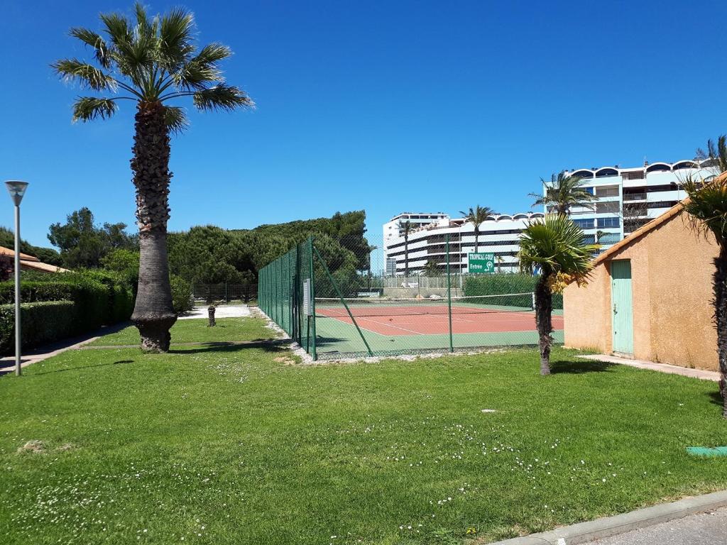 Tenis alebo squash v ubytovaní MARINES DU ROUSSILLON 78 -Villa 4 pers en résidence avec piscine à 150 m de la plage - Clim - parking alebo jeho okolí