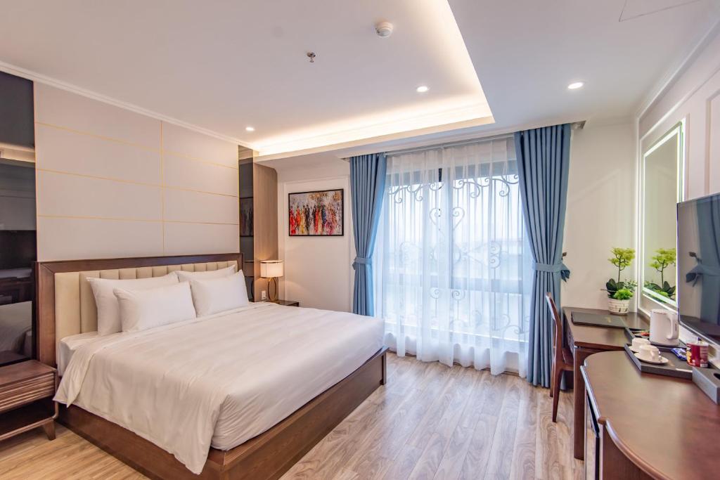 Postel nebo postele na pokoji v ubytování Reyna Luxury Hotel & Spa