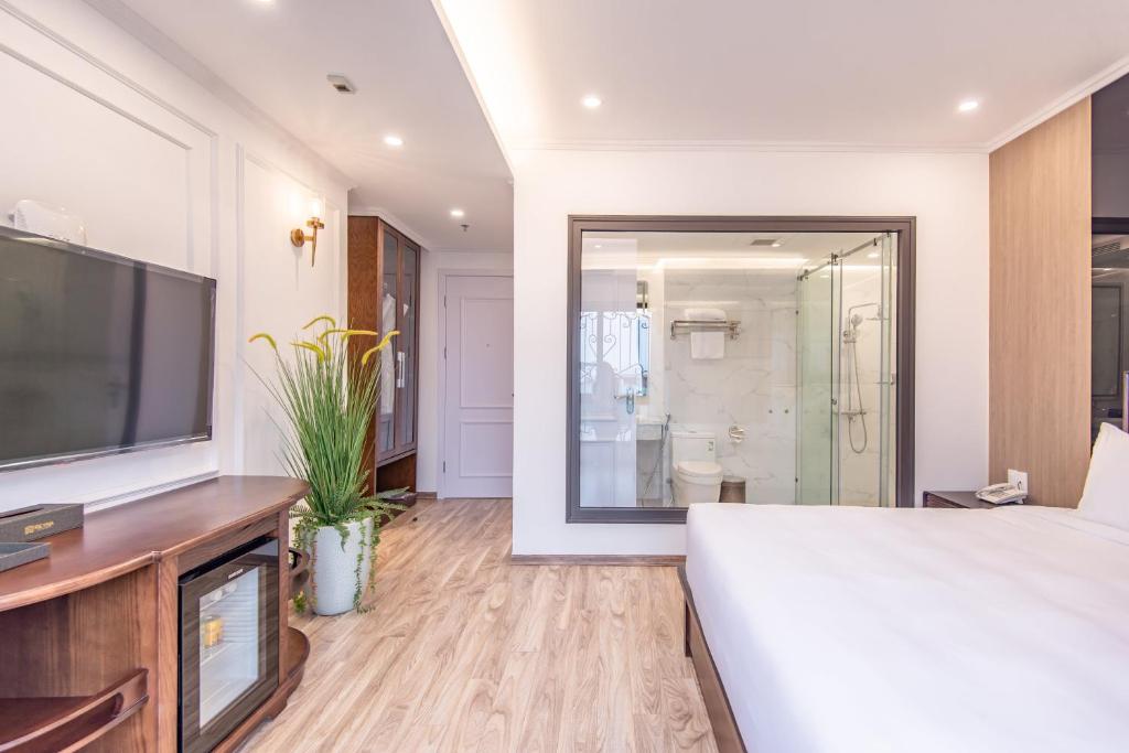 Postel nebo postele na pokoji v ubytování Reyna Luxury Hotel & Spa