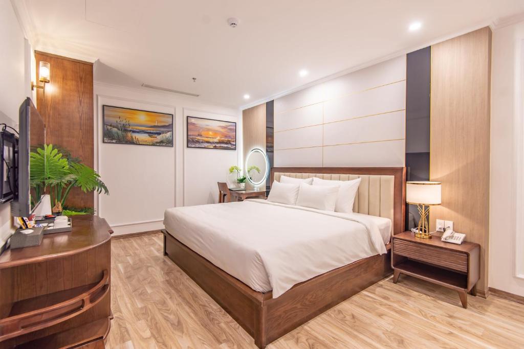 Postel nebo postele na pokoji v ubytování Reyna Luxury Hotel & Spa