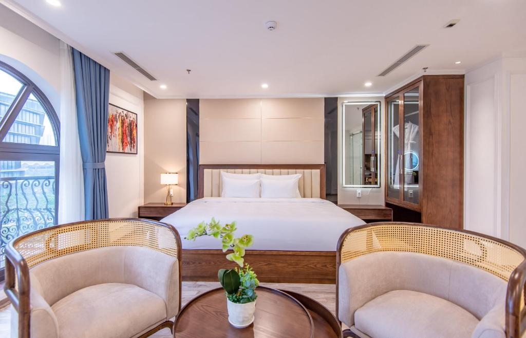 Postel nebo postele na pokoji v ubytování Reyna Luxury Hotel & Spa