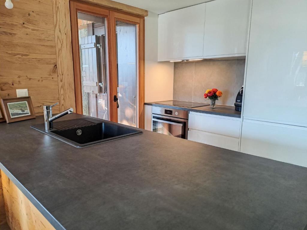 Kuchyň nebo kuchyňský kout v ubytování Apartment Sernisa Rez by Interhome