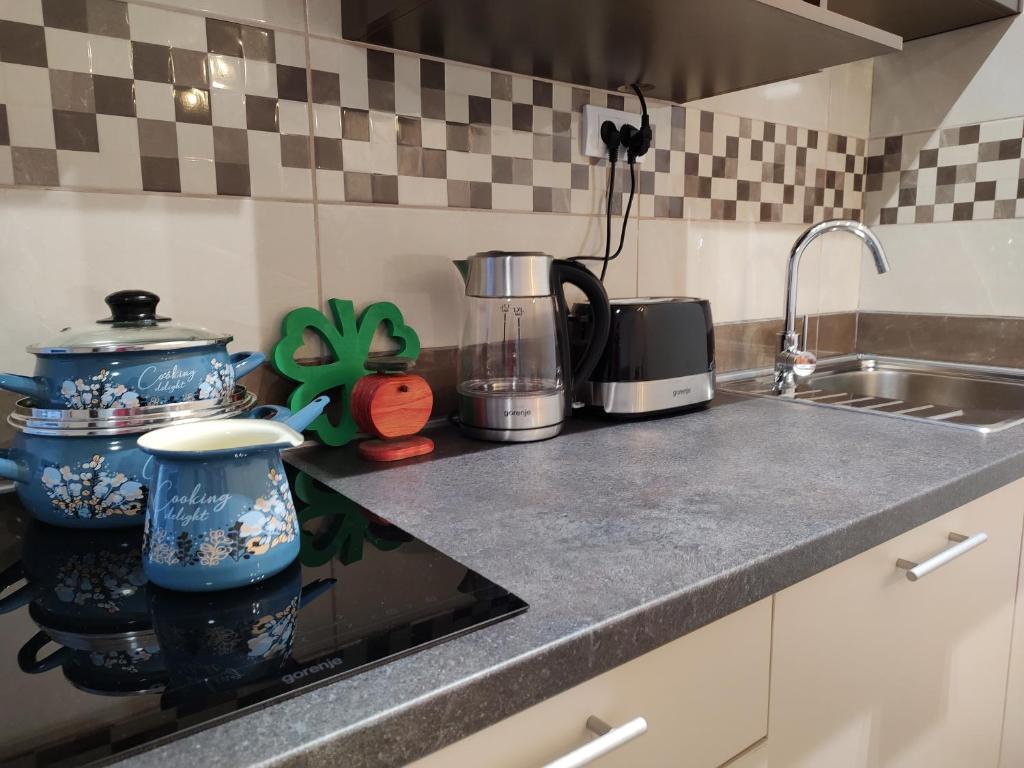 Kuchyň nebo kuchyňský kout v ubytování Apartman 8 Hill Zlatar