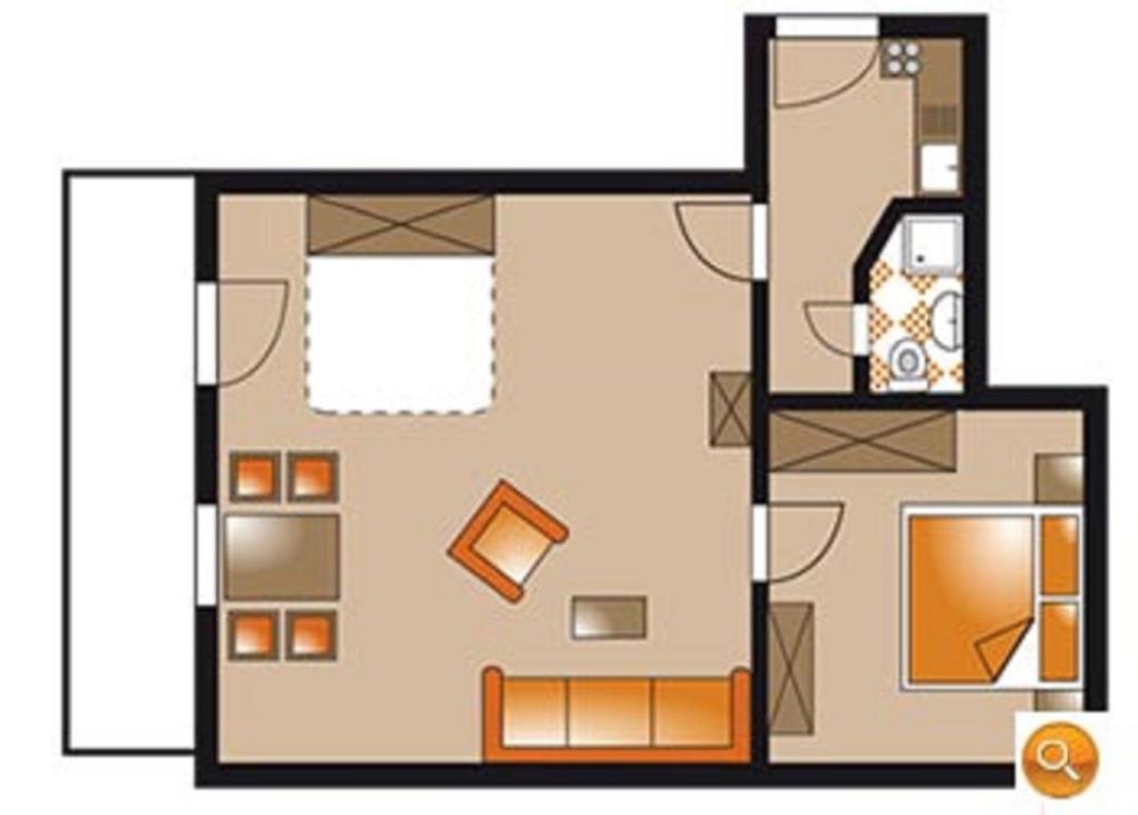 Půdorys ubytování Ferienwohnung Hartmann