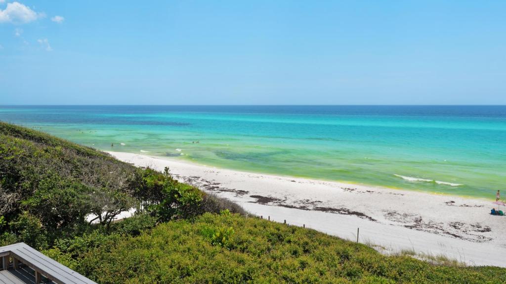 a view of a beach with the ocean at Blue Nine 3 in Panama City Beach