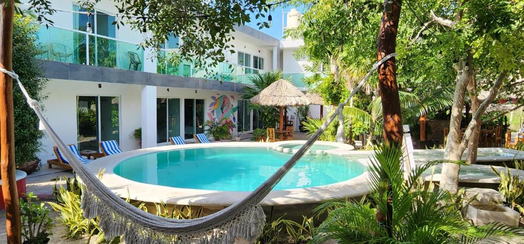 Bazén v ubytování Villas del Carmen Holbox nebo v jeho okolí