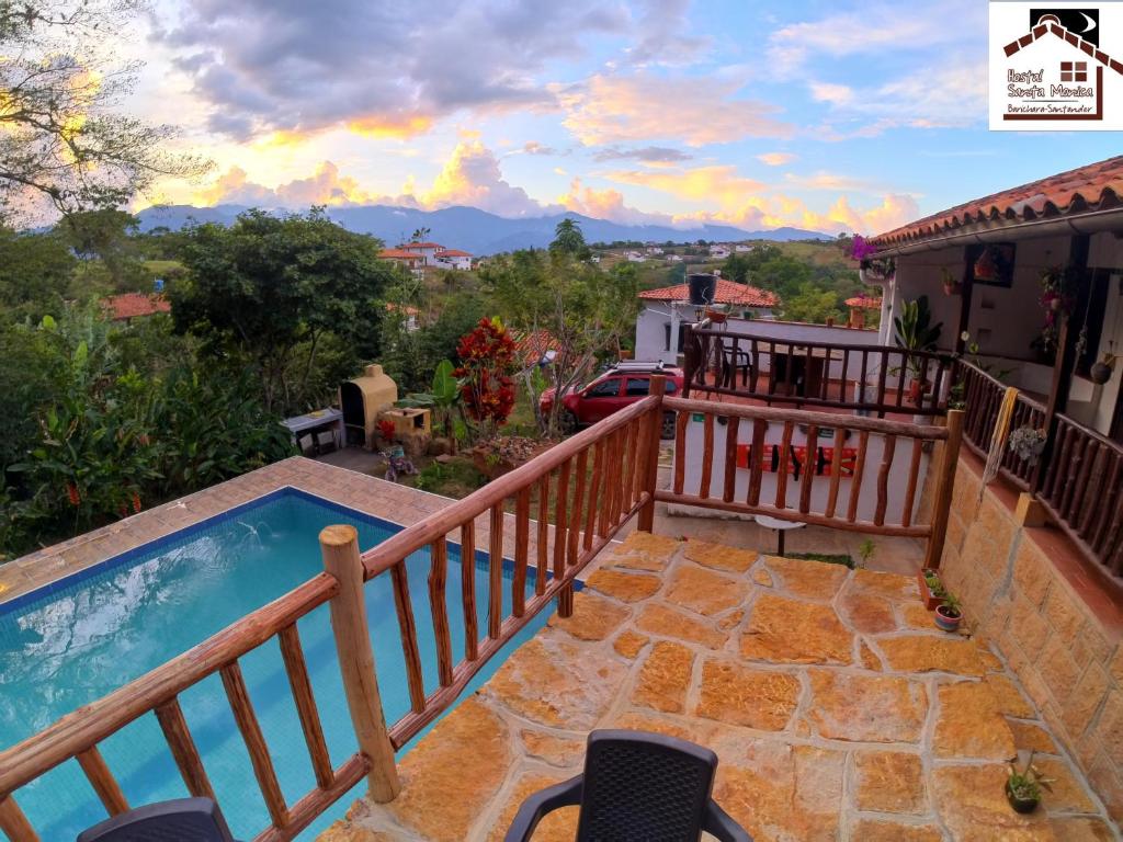 a view from the balcony of a house at Santa Monica Barichara in Barichara