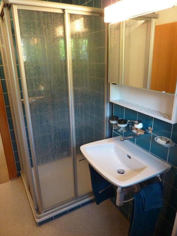 Koupelna v ubytování Chalet Aebnetbode