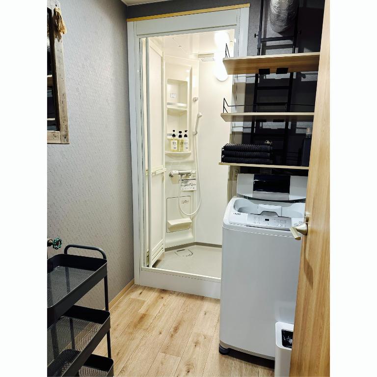 Kuchyň nebo kuchyňský kout v ubytování CABIN Nozawaonsen