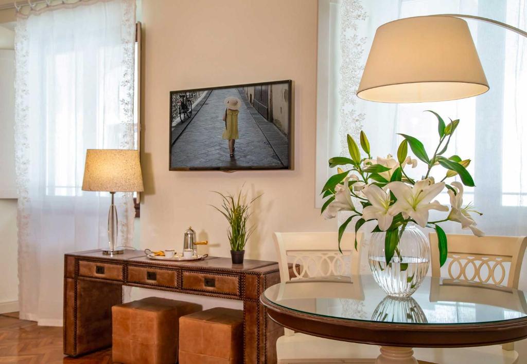 TV a/nebo společenská místnost v ubytování Boutique Hotel del Corso