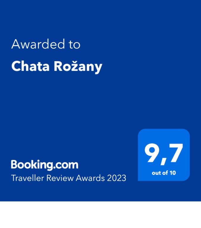 Certifikát, hodnocení, plakát nebo jiný dokument vystavený v ubytování Chata Rožany