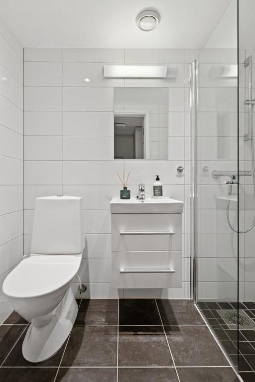 Koupelna v ubytování Bjørvika Apartments - Sirkus Renaa