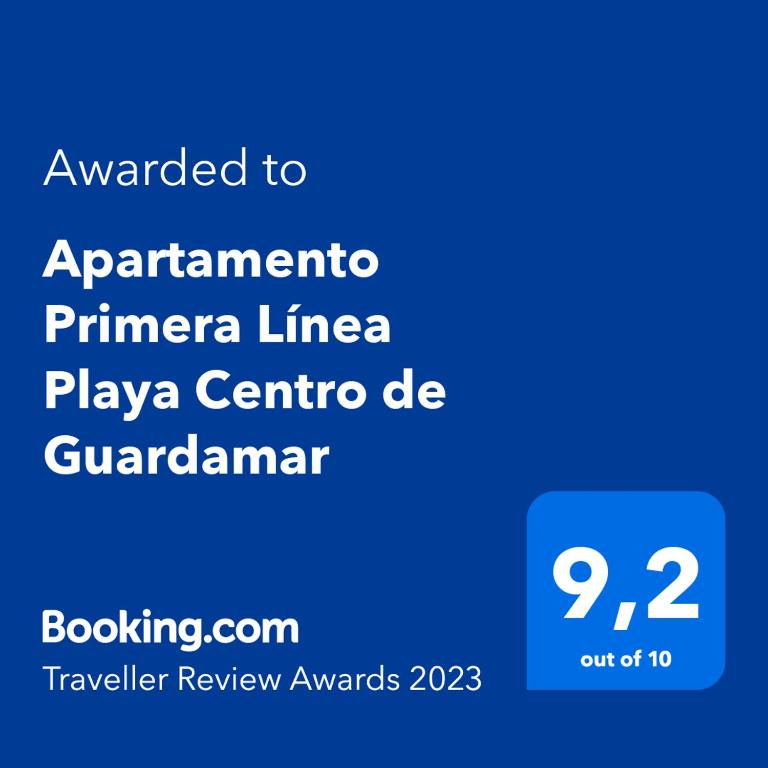 Certifikát, hodnocení, plakát nebo jiný dokument vystavený v ubytování Apartamento Primera Línea Playa Centro de Guardamar