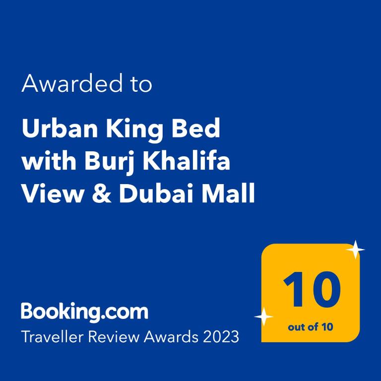 Urban King Bed with Burj Khalifa View & Dubai Mall, Dubaj