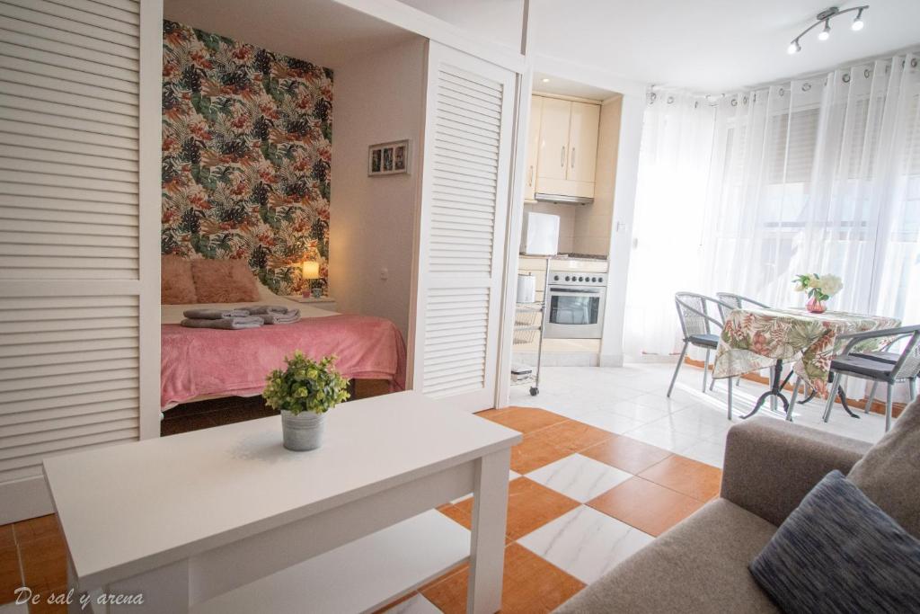 Nhà bếp/bếp nhỏ tại Estudio frente al mar