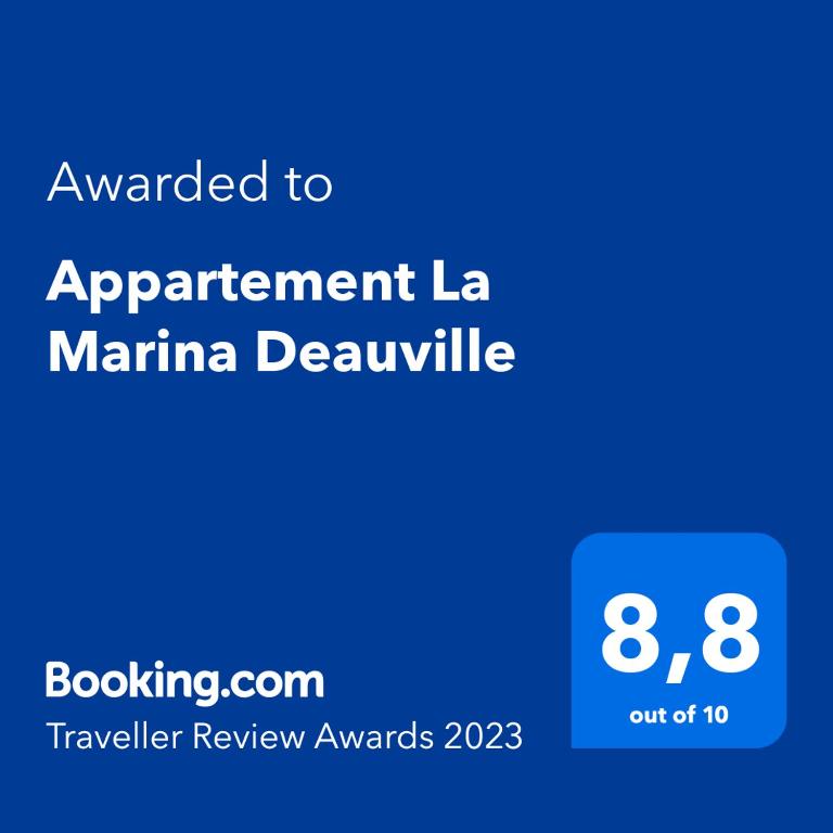 Сертификат, награда, вывеска или другой документ, выставленный в Appartement La Marina Deauville