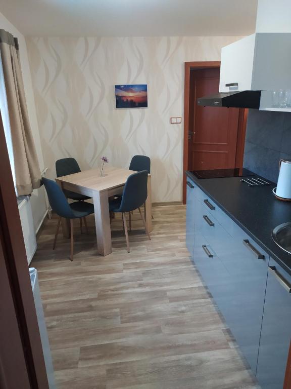 Kuchyň nebo kuchyňský kout v ubytování Wellness Penzion Kotár
