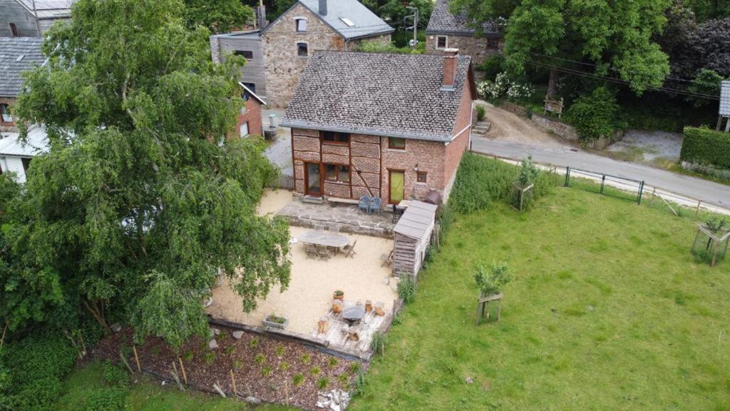 an aerial view of a house with a yard at Vakantiewoning BarCy in Heyd/Durbuy in Durbuy