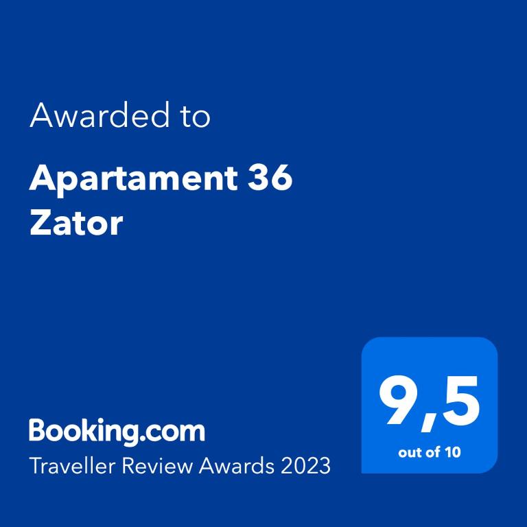 Certifikát, ocenenie alebo iný dokument vystavený v ubytovaní Apartament 36 Zator by Housine