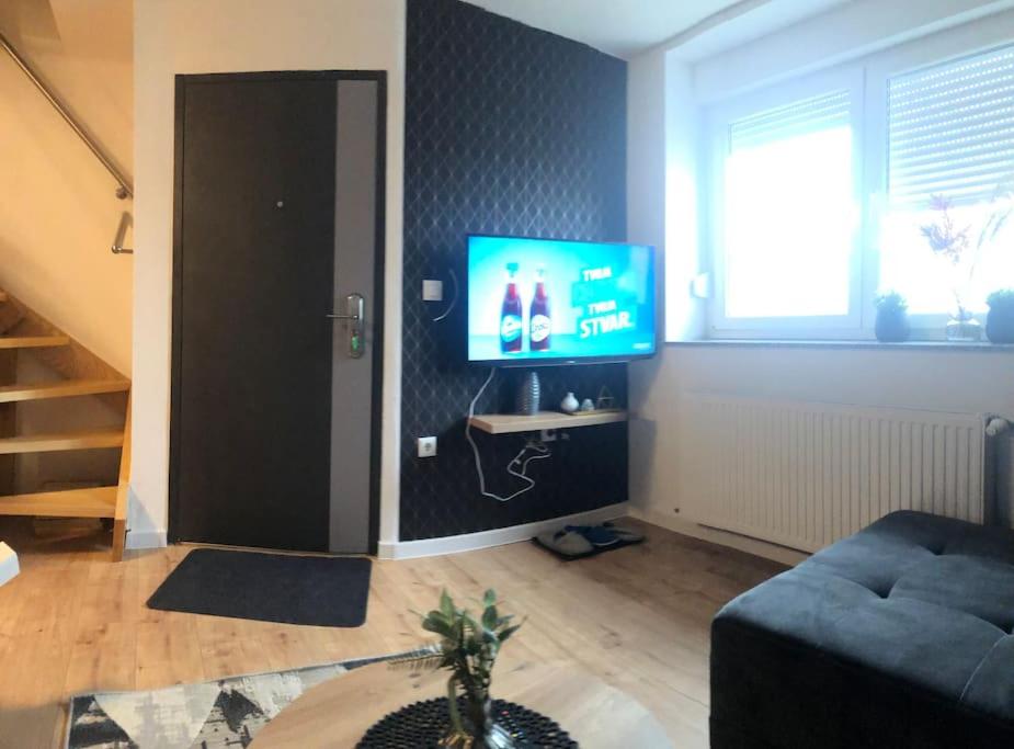 Televízia a/alebo spoločenská miestnosť v ubytovaní Matea's apartment