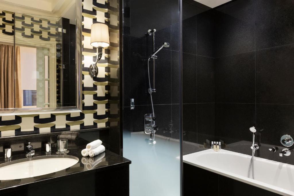 Koupelna v ubytování Hôtel Keppler