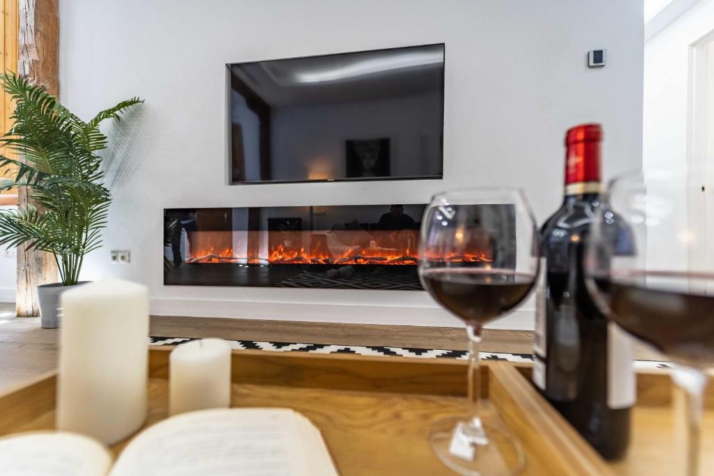Nápoje v ubytování Exclusive Luxury Apartment in Central Madrid
