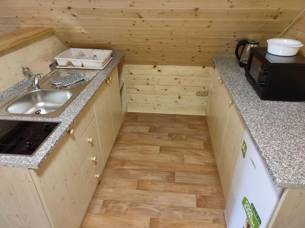 Kuchyň nebo kuchyňský kout v ubytování Ubytování Niki