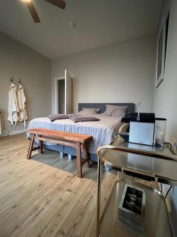 TV a/nebo společenská místnost v ubytování Luxe kamer in stadsvilla, gratis parkeren!