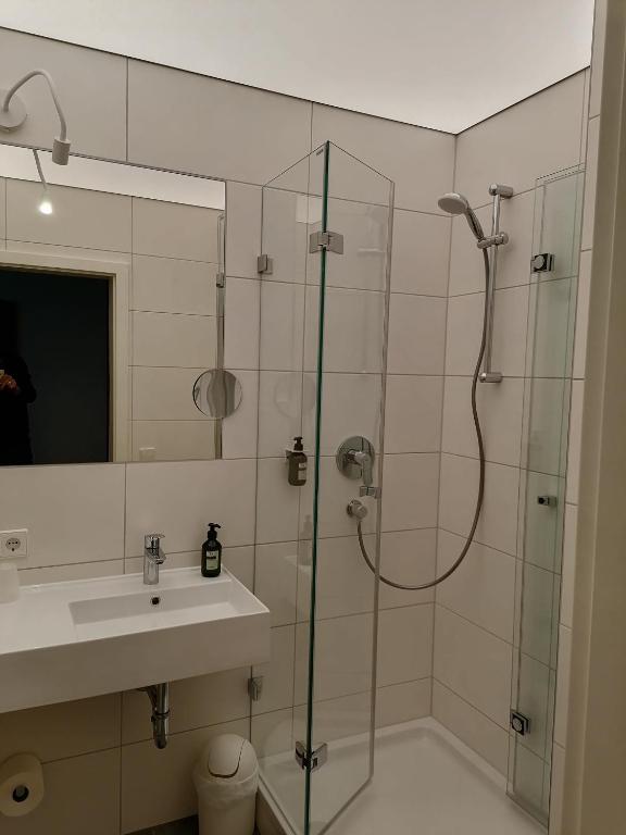Koupelna v ubytování Lindner's Hotel