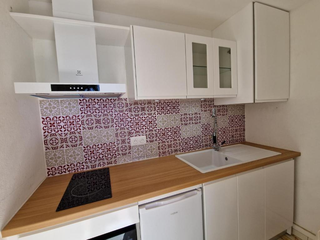 Kuchyň nebo kuchyňský kout v ubytování Appartements de Luxe . Propriété de Luxe