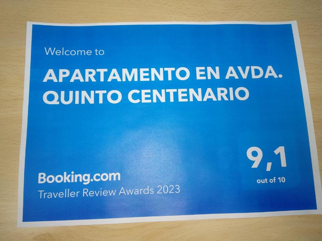 Certifikát, ocenenie alebo iný dokument vystavený v ubytovaní APARTAMENTO EN AVDA. QUINTO CENTENARIO