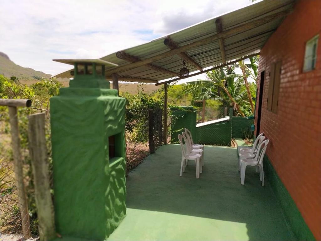 Patio nebo venkovní prostory v ubytování Pousada Morro da Baleia