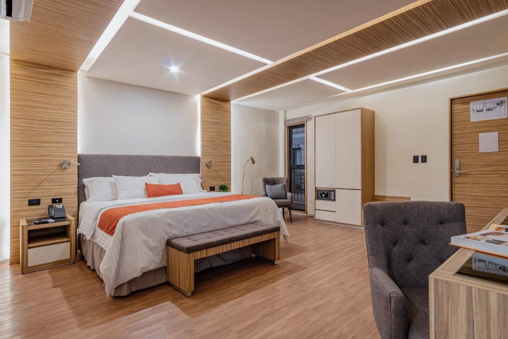 Postel nebo postele na pokoji v ubytování Hotel Plaza by Kavia