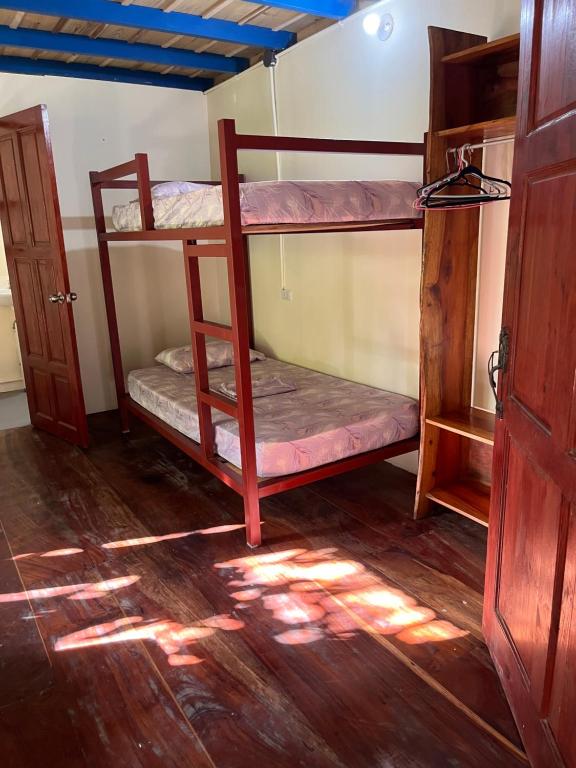 Hostel Tuanis Surf Camp - Lit Dans Une Salle De Dortoir Mélangée à 4 Lits