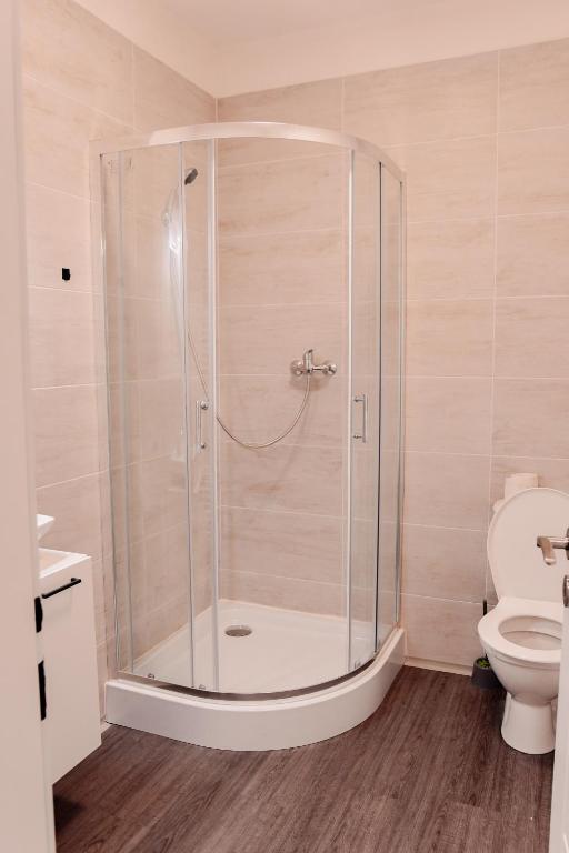 Koupelna v ubytování Apartmány Centrum