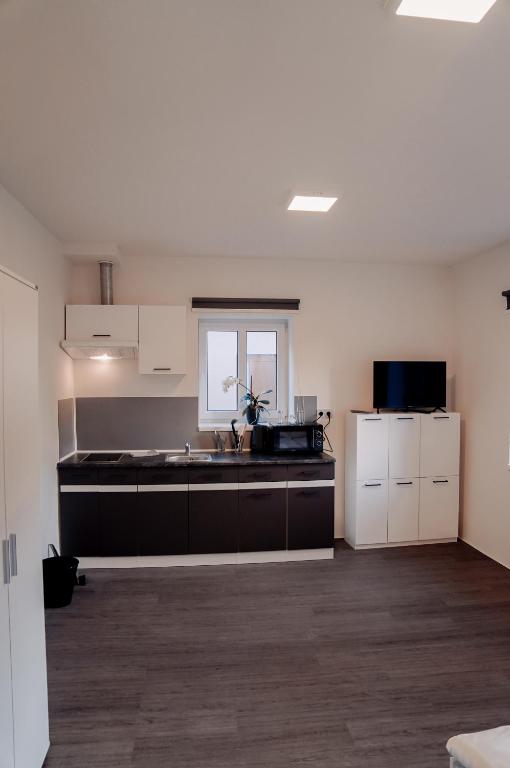 Kuchyň nebo kuchyňský kout v ubytování Apartmány Centrum