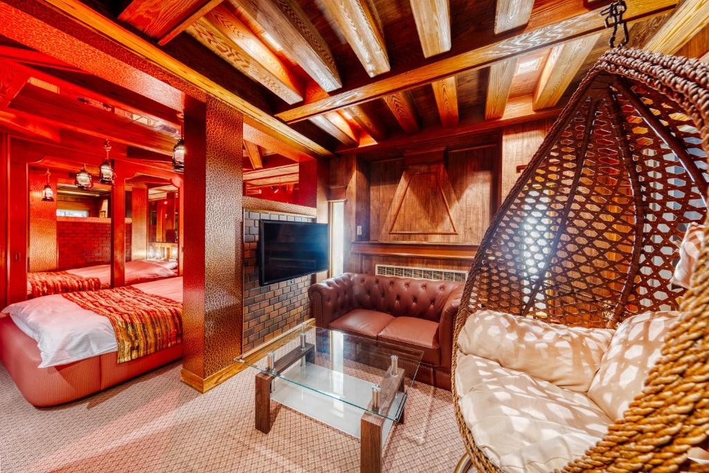 Postel nebo postele na pokoji v ubytování Hotel Chronos -Adult Only