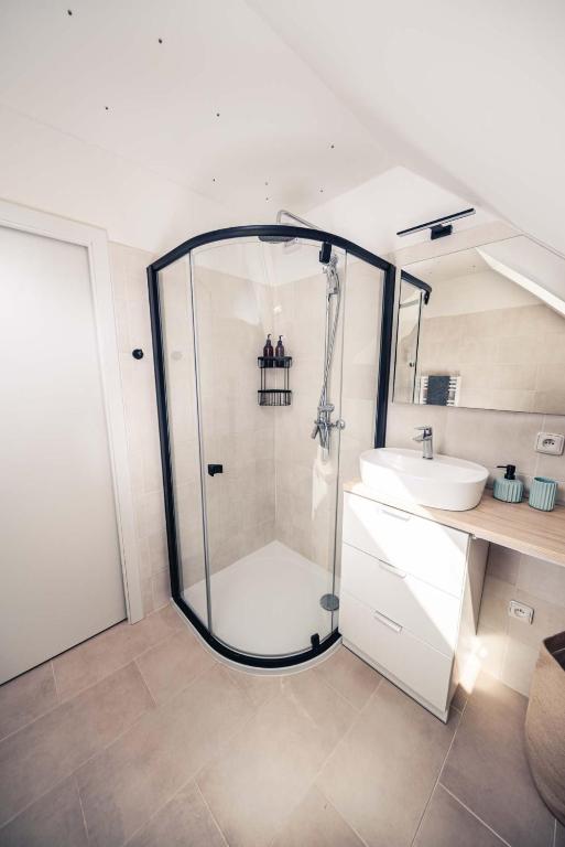 Koupelna v ubytování Apartmán Podkroffka