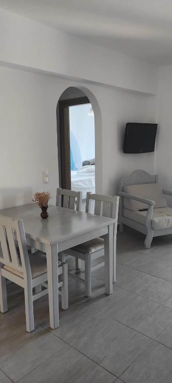 TV tai viihdekeskus majoituspaikassa St George Antiparos Apartments and studios