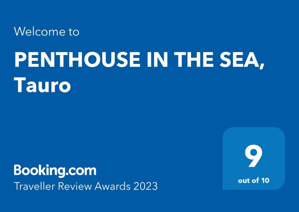 Certifikát, hodnocení, plakát nebo jiný dokument vystavený v ubytování PENTHOUSE IN THE SEA, Tauro