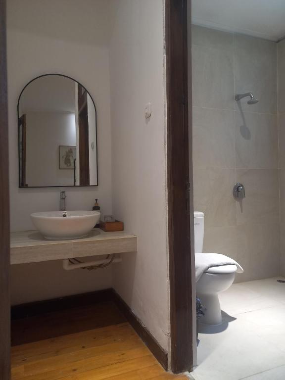 Koupelna v ubytování Villa Aquin