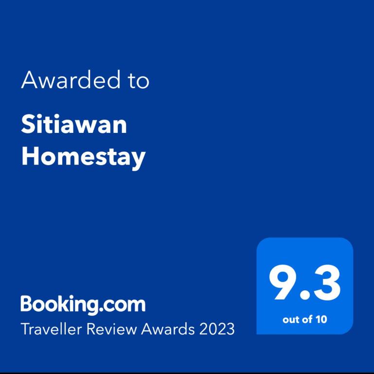 Certifikát, hodnocení, plakát nebo jiný dokument vystavený v ubytování Sitiawan Homestay Entire Semi D home